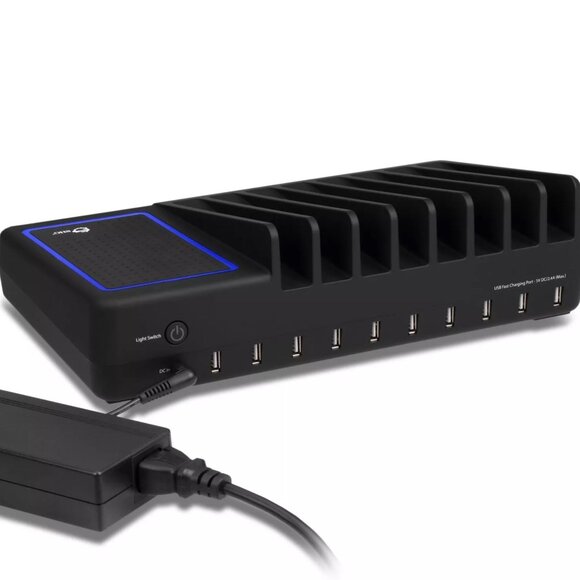 SIIG 10-Port USB Charging Station with Ambient Light Deck - Picture 4 of 8